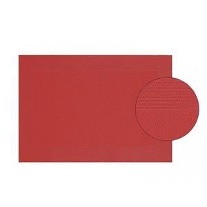 Placemat gevlochten rood 45 x 30 cm Rood