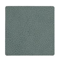 LIND DNA onderzetter Hippo leer 10x10cm - pastelgroen