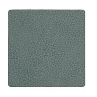 LIND DNA onderzetter Hippo leer 10x10cm - pastelgroen