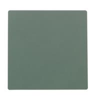 LIND DNA Onderzetter Leer Nupo Pastel Groen 10 x 10 cm