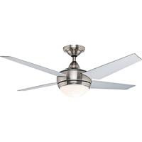 hunter Sonic BN Deckenventilator (Ø) 132cm Flügelfarbe: Grau Gehäusefarbe: Chrom (gebürstet)