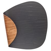 LIND DNA Tischset Leder Buffalo Schwarz Nature 37 x 44 cm