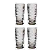 Villeroy & Boch Boston coloured Longdrinkglas smoke 4er Set Longdrinkgläser grau