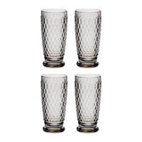 Villeroy & Boch Boston coloured Longdrinkglas smoke 4er Set Longdrinkgläser grau