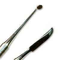 Edelstahl Werkzeug #2 - Flaches rundes abgewinkeltes Skalpell Tool