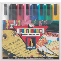 Securit Zig Posterman set weerbestendige krijtstiften 6mm assorti - 8