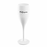 Koziol Champagnerglas "CHEERS NO. 1 SELFIEQUEEN", 0,1 l, cotton white