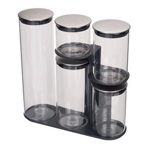 Joseph Joseph - Podium Standaard met 5 Voorraadpotten - Polypropyleen - Grijs