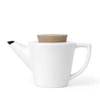 Viva Scandinavia Viva Koffie & Thee Infusion Theepot Porselein met Houten Dop 0,9 liter