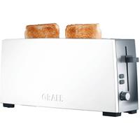 Graef Toaster Langschlitztoaster TO 91, weiß, 1 langer Schlitz, 880 W