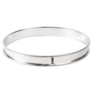 Nisbets Platte RVS taartring glad 26,5cm