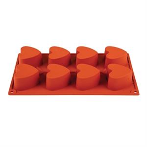 Pavoni Formaflex silconen bakvorm 8 hartjes