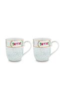 Pip Studio Blushing Birds kopjes 14 cl set van 2