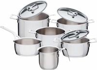 Alessi Pannenset Pots&Pans - AJM100S9 - 6-Delig - door Jasper Morrison