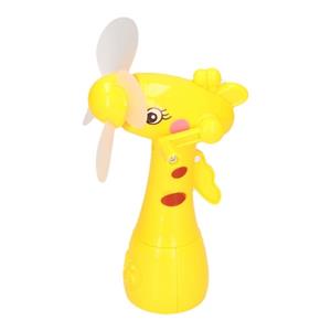 Gele waterspray ventilator giraffe 15 cm voor kinderen Geel