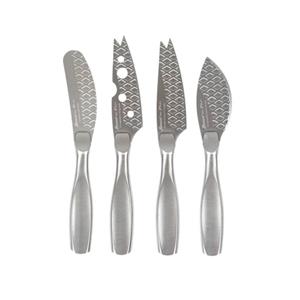 boskaholland Boska Holland - Boska Käsemesser-Set Mini Monaco+, 4-tlg., Käsemesser, Käseschneider, Edelstahl, Silber, 16 cm, 307096