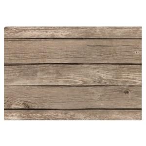 1x Placemat lichtbruine hout print 44 cm Bruin