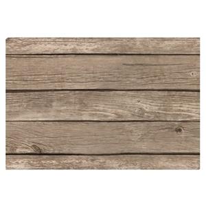 1x Placemat lichtbruine hout print 44 cm Bruin