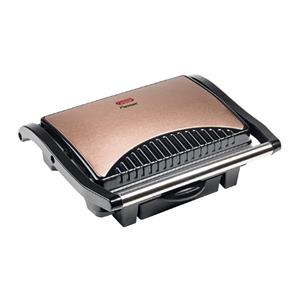 Bestron Panini Grill ASW113CO 1000 W Schwarz und Kupfern Braun