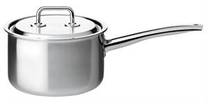 Brigade Premium Steelpan Hoog met Deksel, 18cm