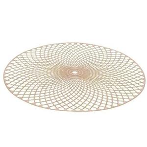 1x gouden ronde placemat 38 cm Goudkleurig