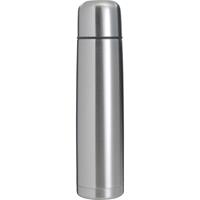 RVS thermosfles/isoleerkan 1 liter zilver Zilver