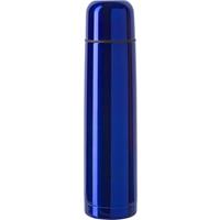RVS thermosfles/isoleerkan 1 liter blauw Blauw