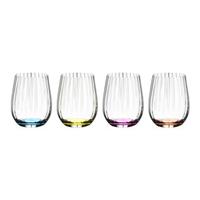 Riedel Gläser Tumbler Kollektion Happy O Optik Glas Set 4-tlg. h: 96 mm / 344 ml