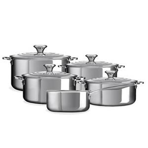 LE CREUSET GMBH Topfset 3-ply PLUS, 5-tlg., silber