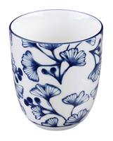 Blauw/Wit Kopje Ginko - Flora Japonica - 6.7 x 7.7cm 170ml