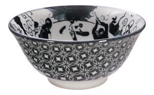 Zwart/Witte Ninja Kom - Mixed Bowls - 14,8 x 7cm 500ml