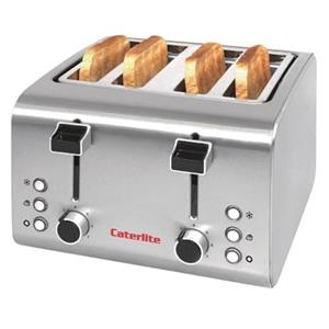 Caterlite 4-Schlitz Toaster Edelstahl