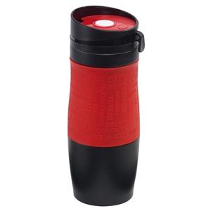 Thermosbeker/warmhoudbeker rood/zwart 380 ml Rood