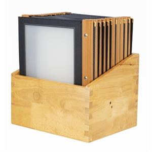 menumappen set met houten box A4 zwart - 20