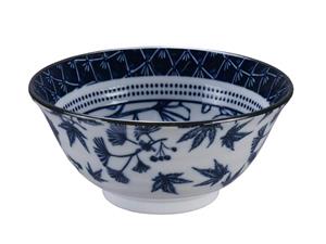 Tokyo Design Studio Blauw/Witte Kom Ginko - Flora Japonica - 14.8 x 7cm 500ml