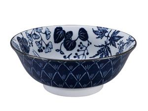 Tokyo Design Studio Blauw/Witte Kom Crane - Flora Japonica - 20.3 x 8cm 1000ml