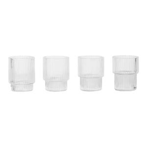 Ferm Living Ripple Glazen Set van 4