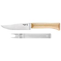 OPINEL Käse Messer Set No 10 +Gabel Outdoor Besteck Camping Küche Edelstahl Holz