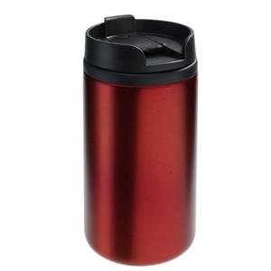 Thermosbeker/warmhoudbeker metallic rood 290 ml Rood