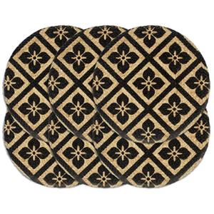 VidaXL Placemats 6 st rond 38 cm jute zwart