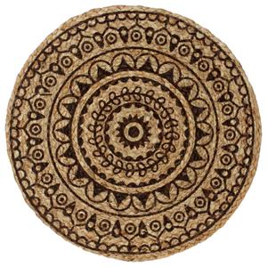VidaXL Placemats 6 st rond 38 cm jute donkerbruin