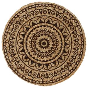 VidaXL Placemats 6 st rond 38 cm jute donkerbruin