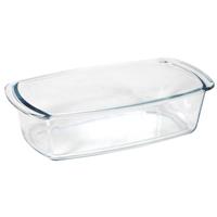 Glazen ovenschaal/cakevorm rechthoekig 27 x 14 x 7 cm Transparant
