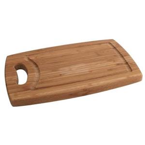 Snijplank bamboe hout met handvat 29 cm Bruin