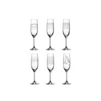 Leonardo Champagne glazen met print, per 6