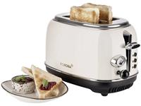 korona Retro Toaster mit Brötchenaufsatz Creme