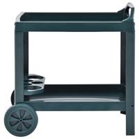 vidaXL Dranktrolley 69x53x72 cm kunststof groen