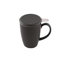 point-virgule mok met thee infuser en deksel mat zwart 400ml