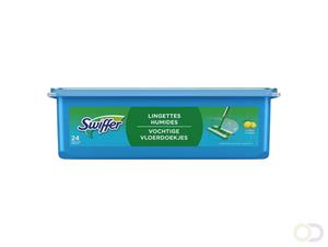 Swiffer Vloerreiniger Frisse Citroengeur - Vochtige Vloerdoekjes - 6x24 Stuks