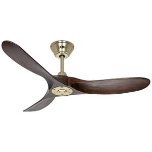 Deckenventilator ECO GENUINO, Rotorblatt-Ø 1220 mm, nuss / Messing